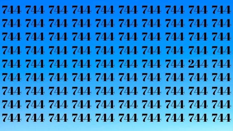 Resimdeki 744'lerin arasındaki sayıyı bulmak için sadece 8 saniyeniz bulunuyor! 1